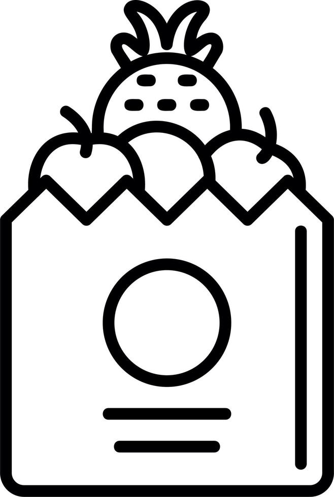 Grocery Bag Vector Icon