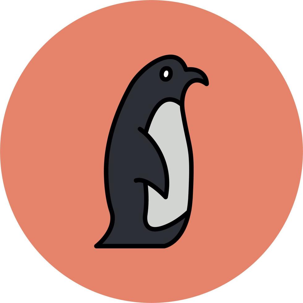 icono de vector de pingüino