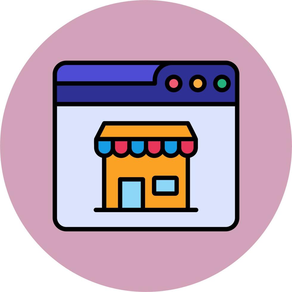 Web Online Shop Vector Icon