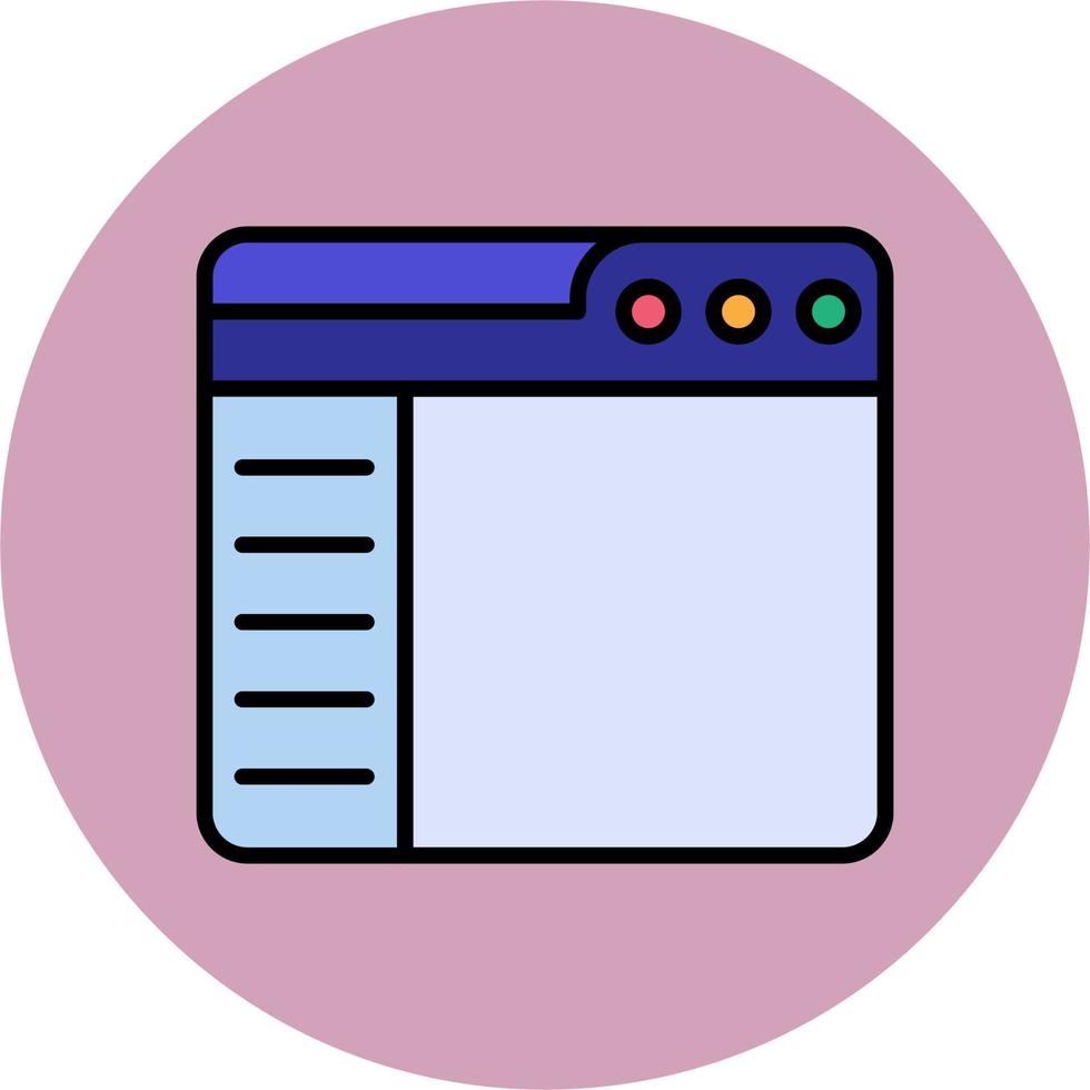 Web Sidebar Vector Icon