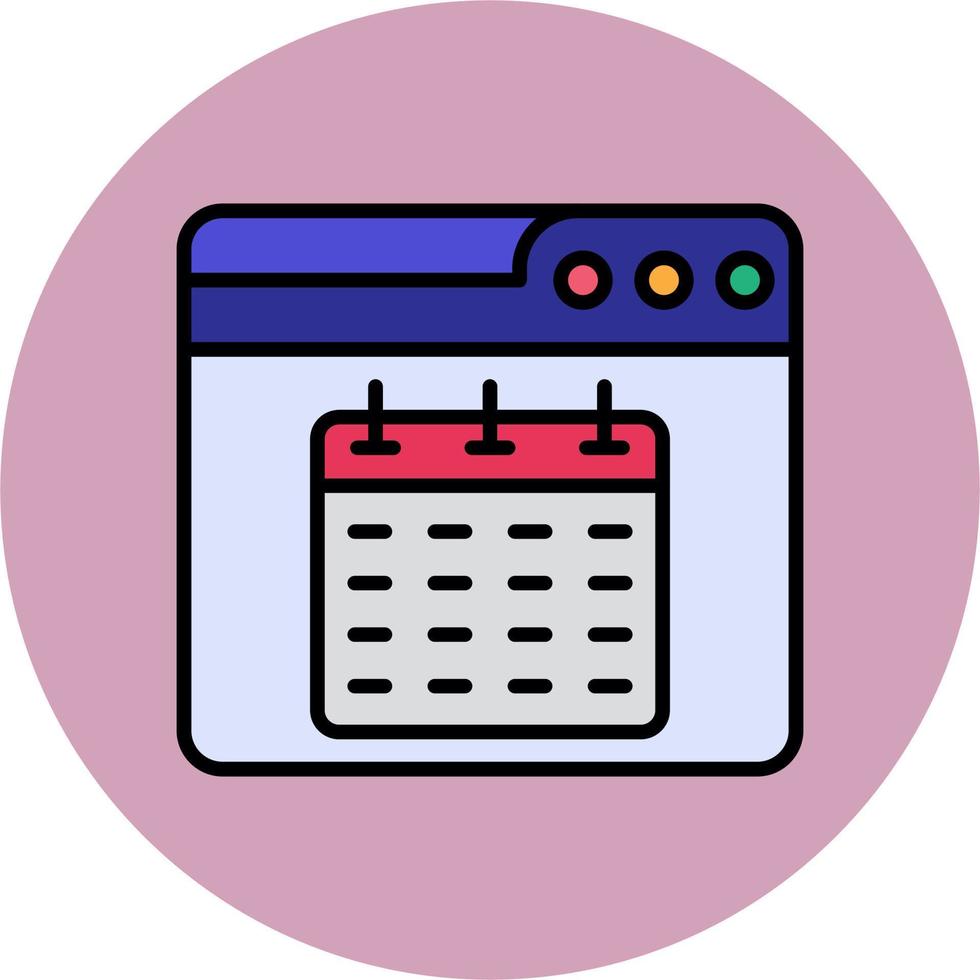 Web Calendar Vector Icon