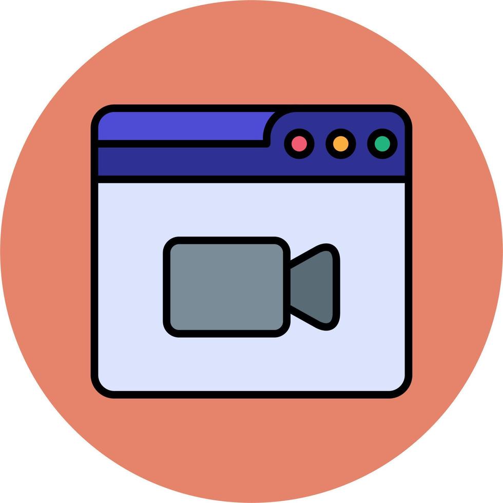 Web Video Call Vector Icon