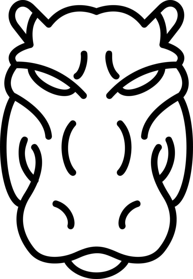 Hippopotamus Vector Icon