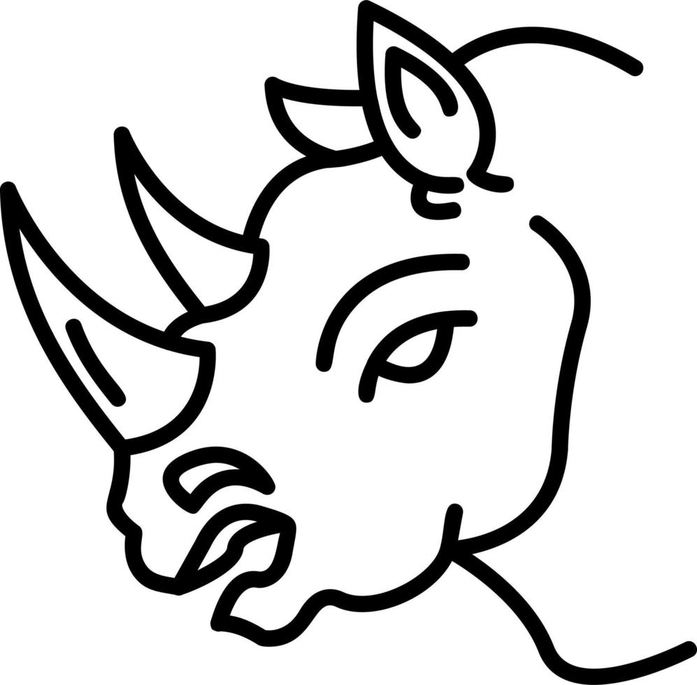 Rhinoceros Vector Icon