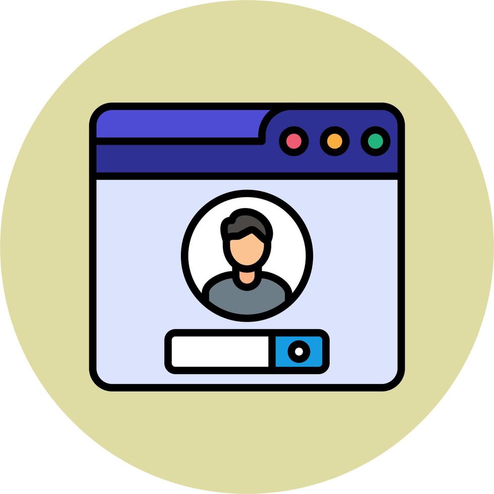 Web Login Vector Icon