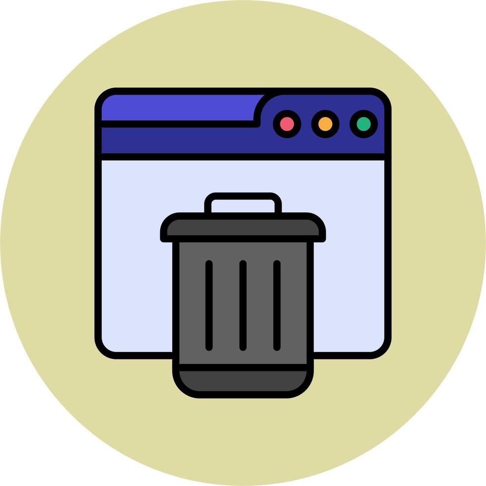 web basura vector icono