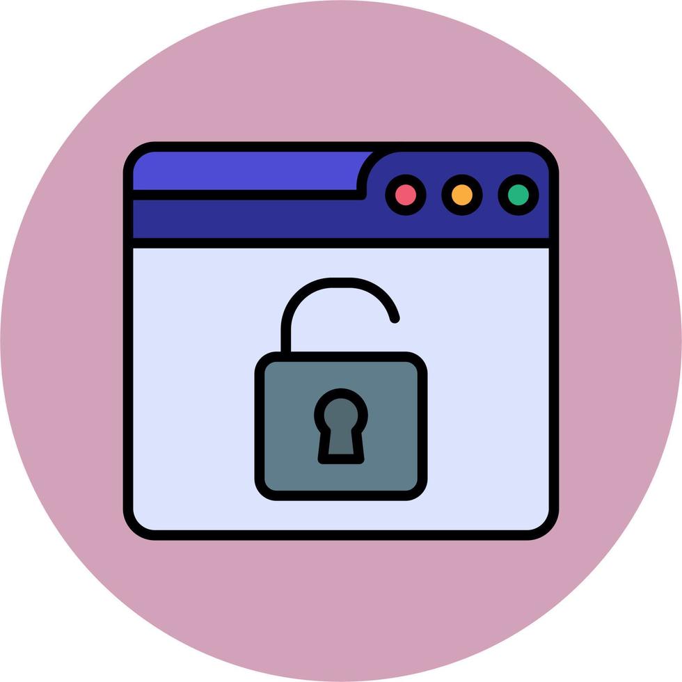 Web Unlock Vector Icon