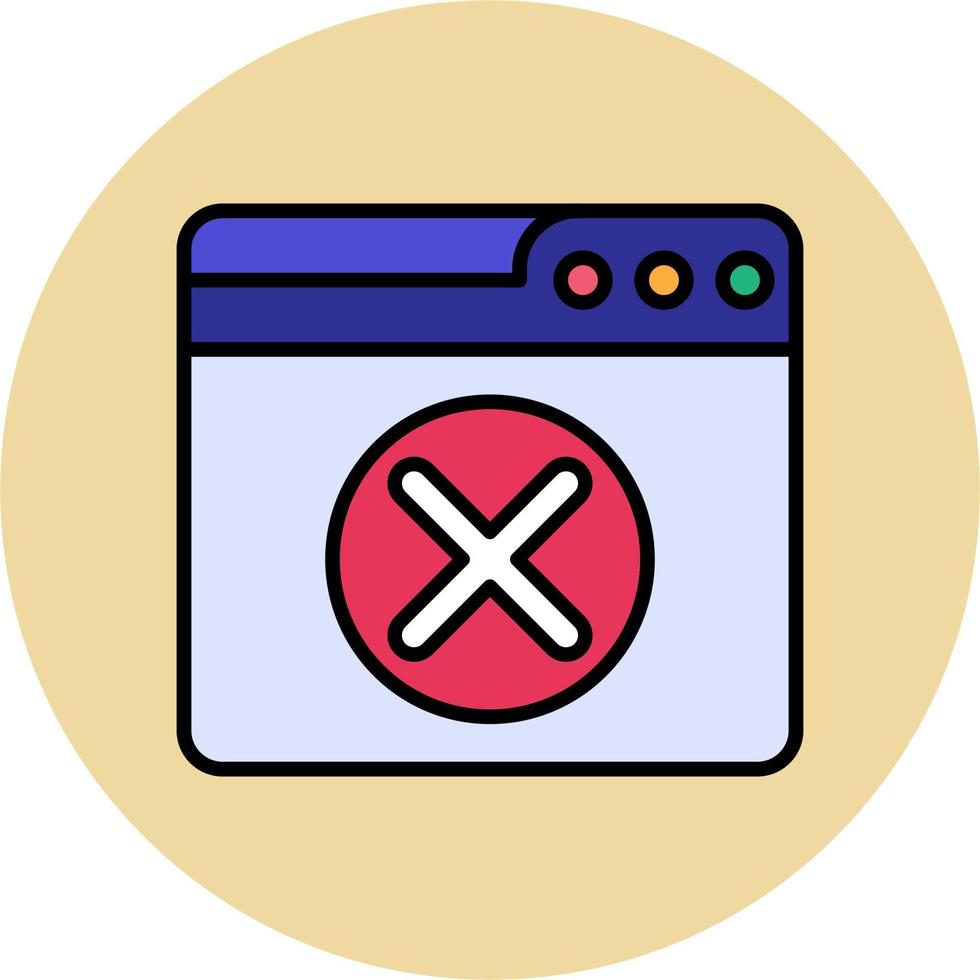 Web Delete Account Vector Icon