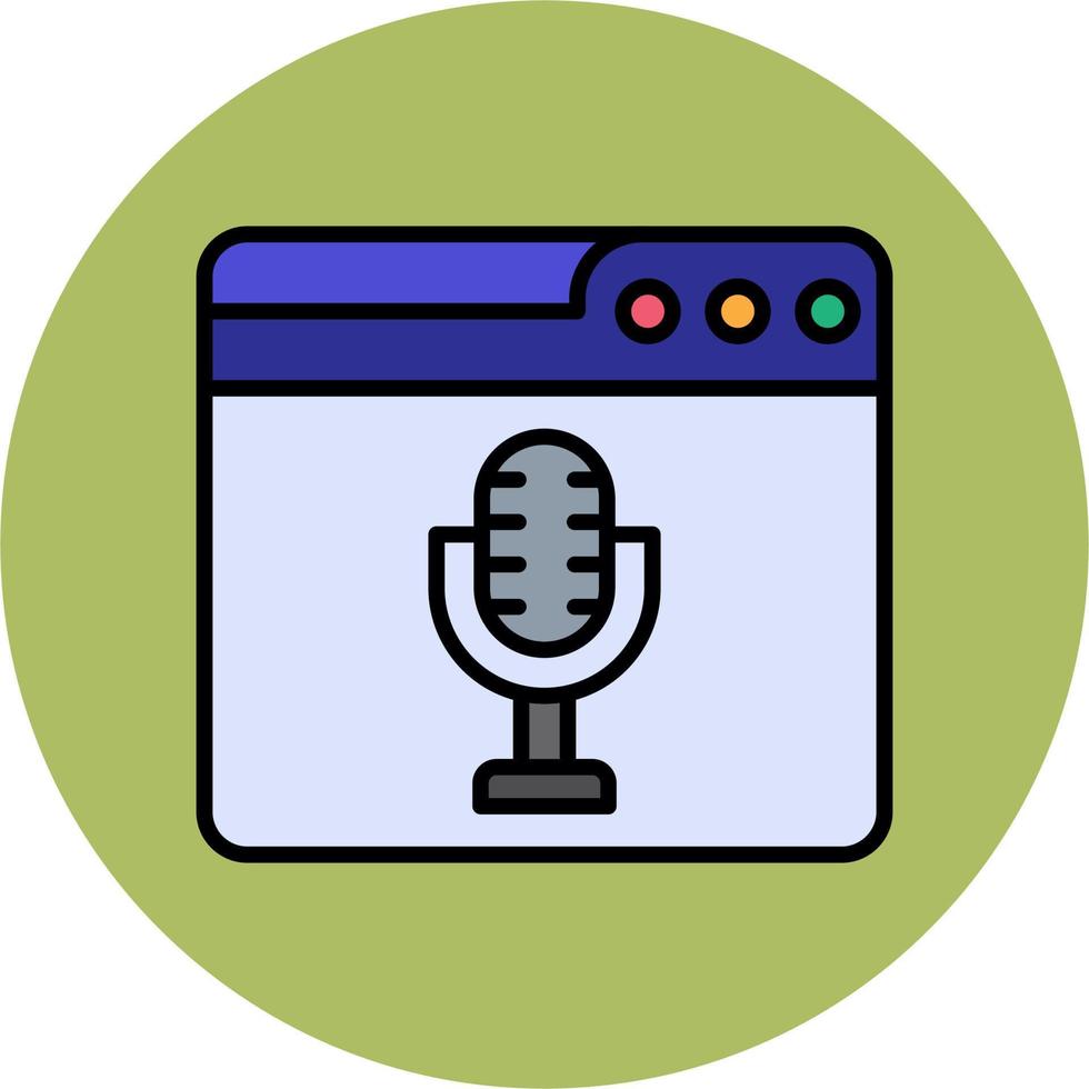 Web Podcast Vector Icon