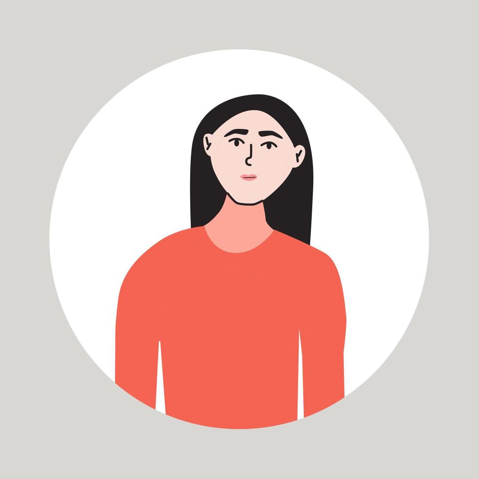 Pallor, health problems concept. Woman with very pale skin symptom of diabetes or anemia. vector