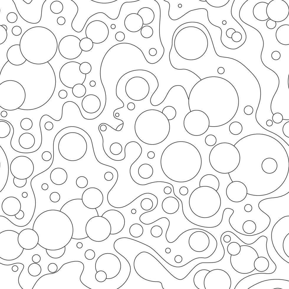 Abstract geometric seamless pattern. Bubble ornamental background. Circles. vector