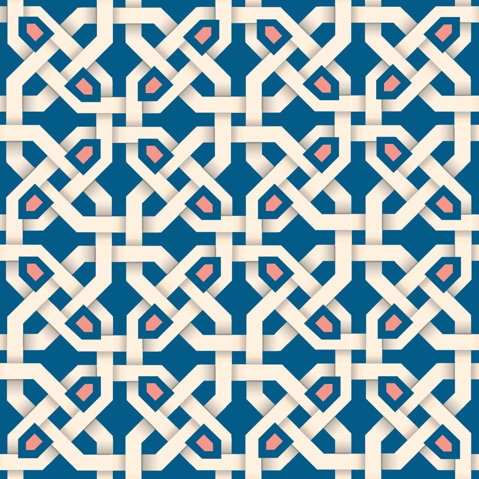 Abstract arabesque line seamless pattern in celtic style. Stylish ornamental backdrop with intertwining lines. Good for interior decoration in ethnic style vector