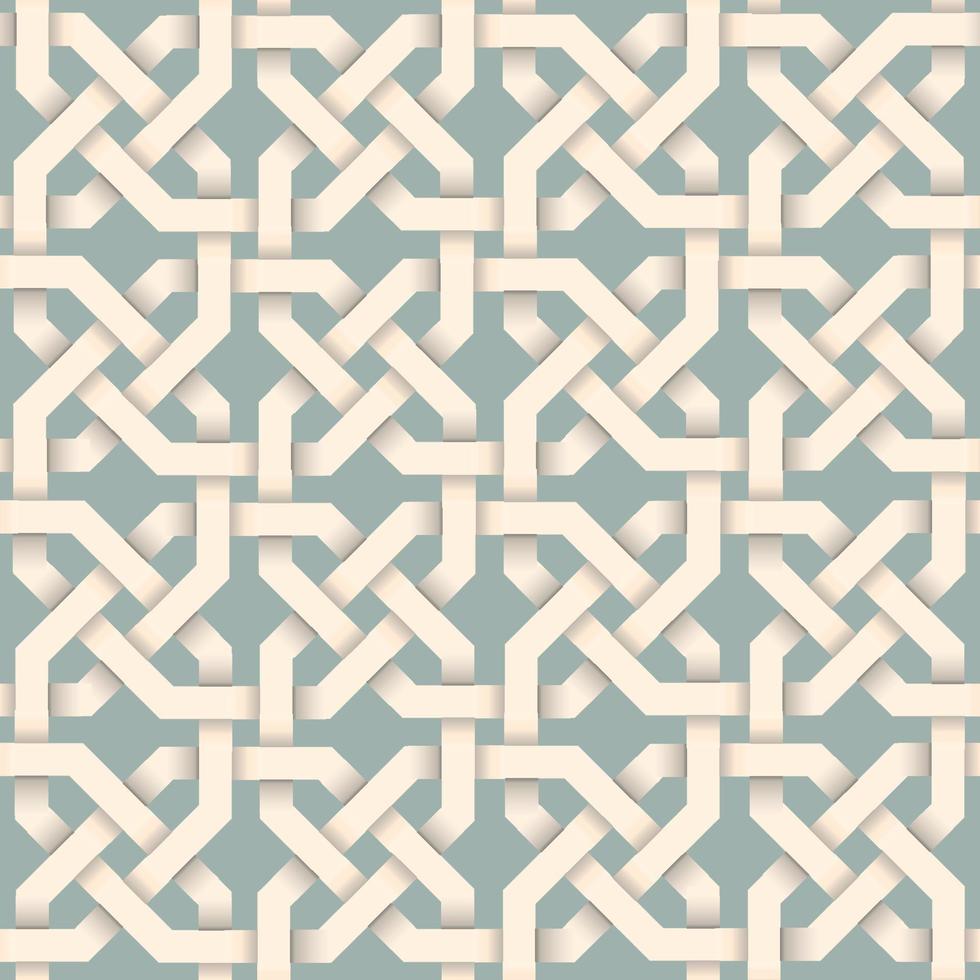 Abstract arabesque line seamless pattern in celtic style. Stylish ornamental backdrop with intertwining lines. Good for interior decoration in ethnic style vector