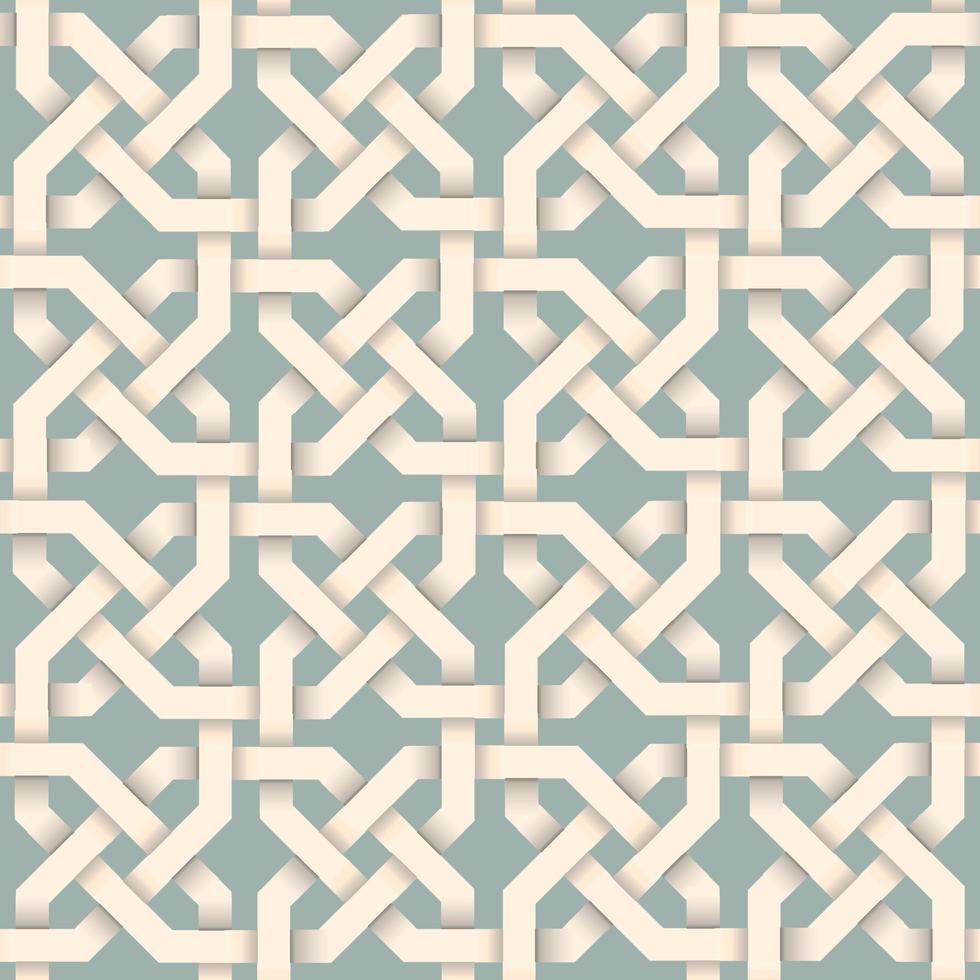 Abstract arabesque line seamless pattern in celtic style. Stylish ornamental backdrop with intertwining lines. Good for interior decoration in ethnic style vector