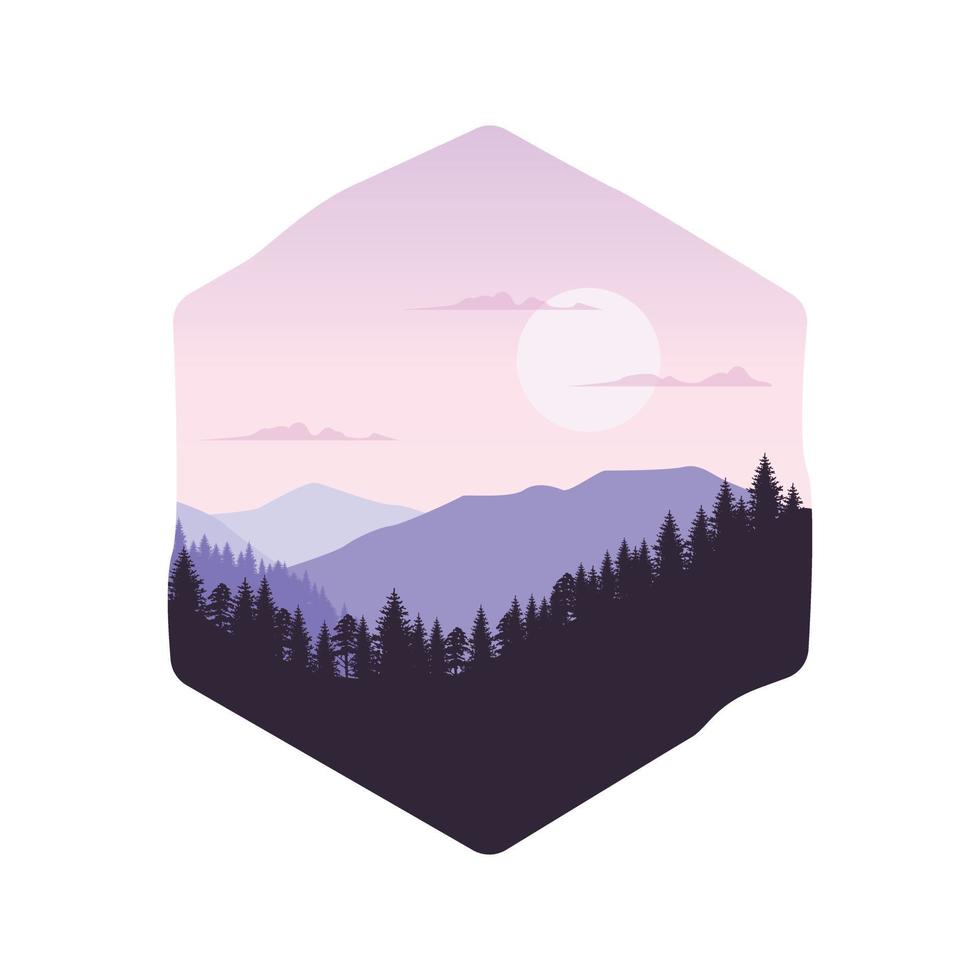 Beautiful flat design landscapes vector