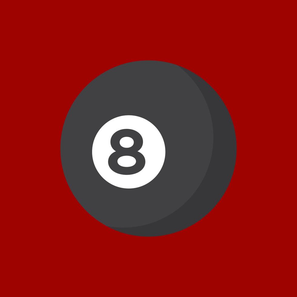 Number 8 billiard ball vector design