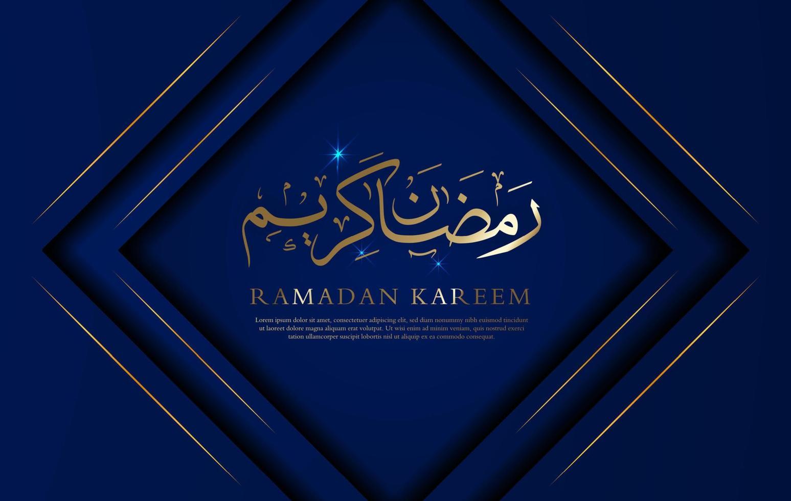 Ramadan Kareem in luxury style background vector