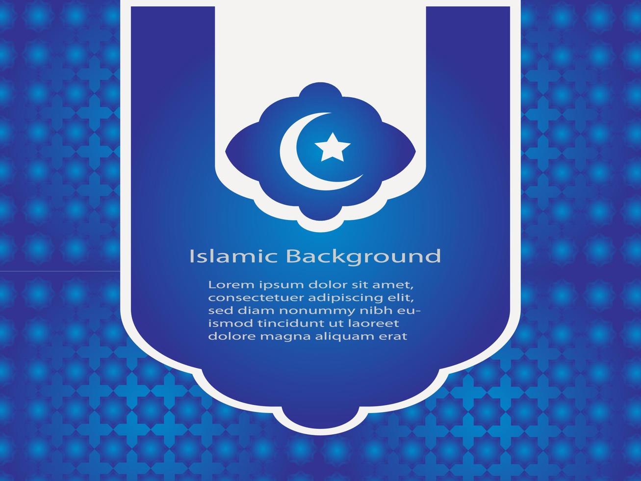 Arabic islamic elegant white and blue luxury ornamental background vector