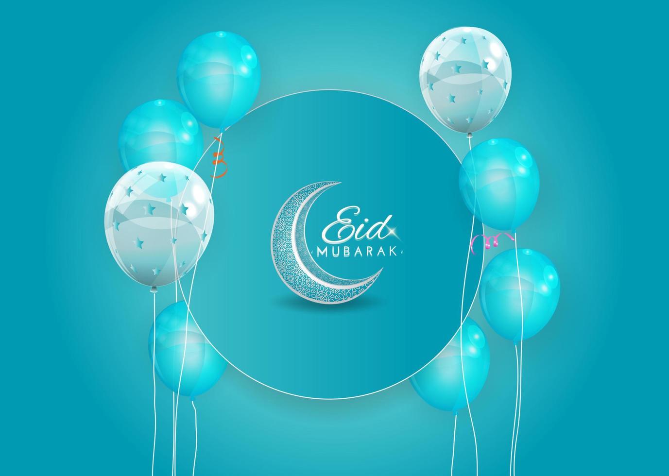 modern Eid Mubarak background and banner design vector