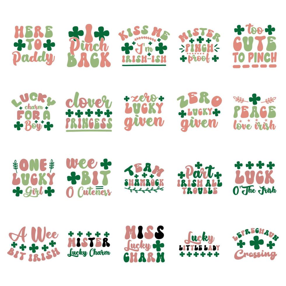 St. Patrick's Day SVG,T SHIRT DESIGN BUNDLE vector