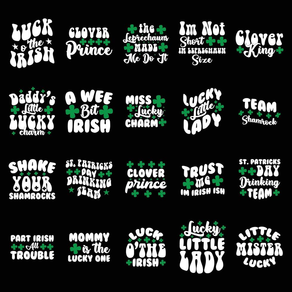 St. Patrick's Day SVG,T SHIRT DESIGN BUNDLE vector