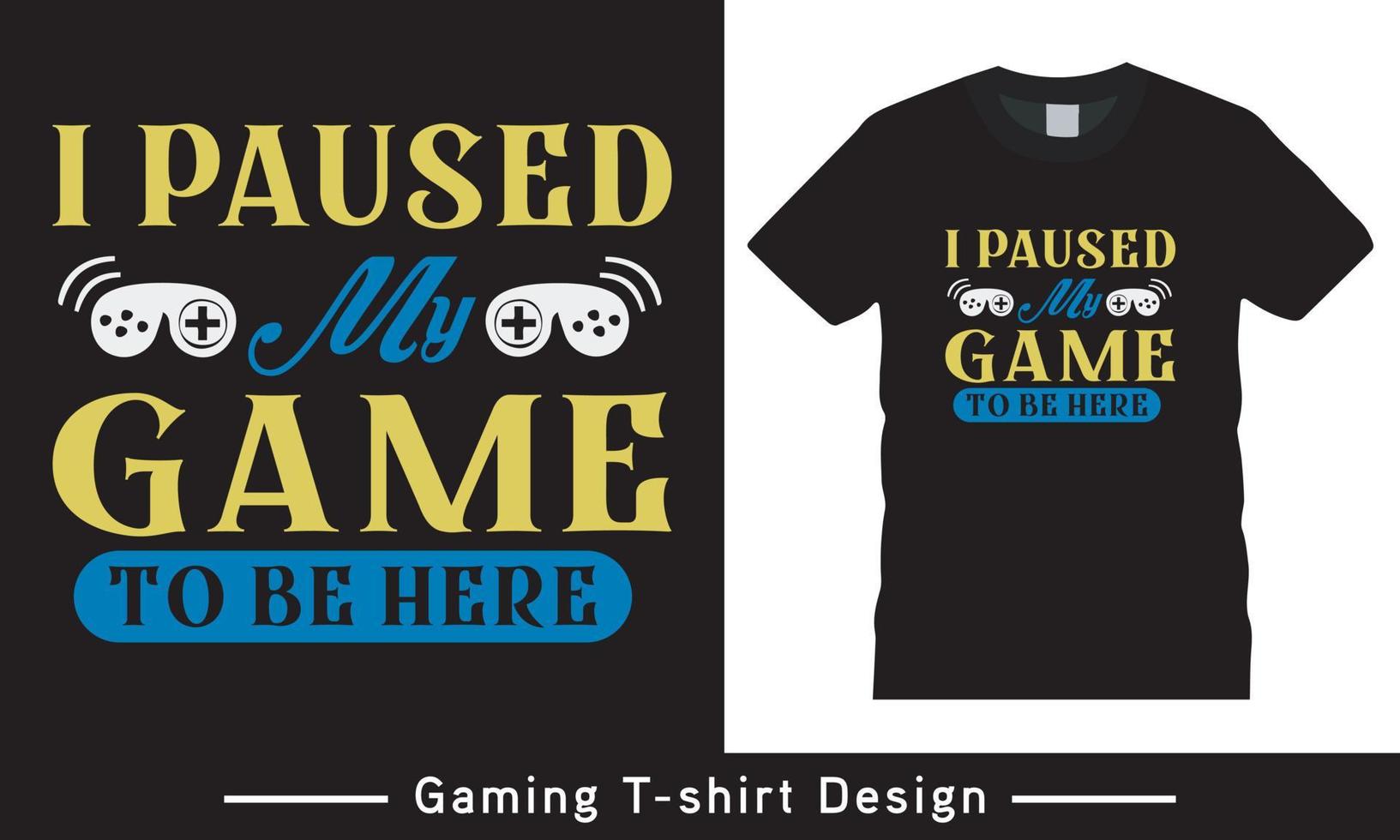 Typography vector game lover t shirt template design Free Vector