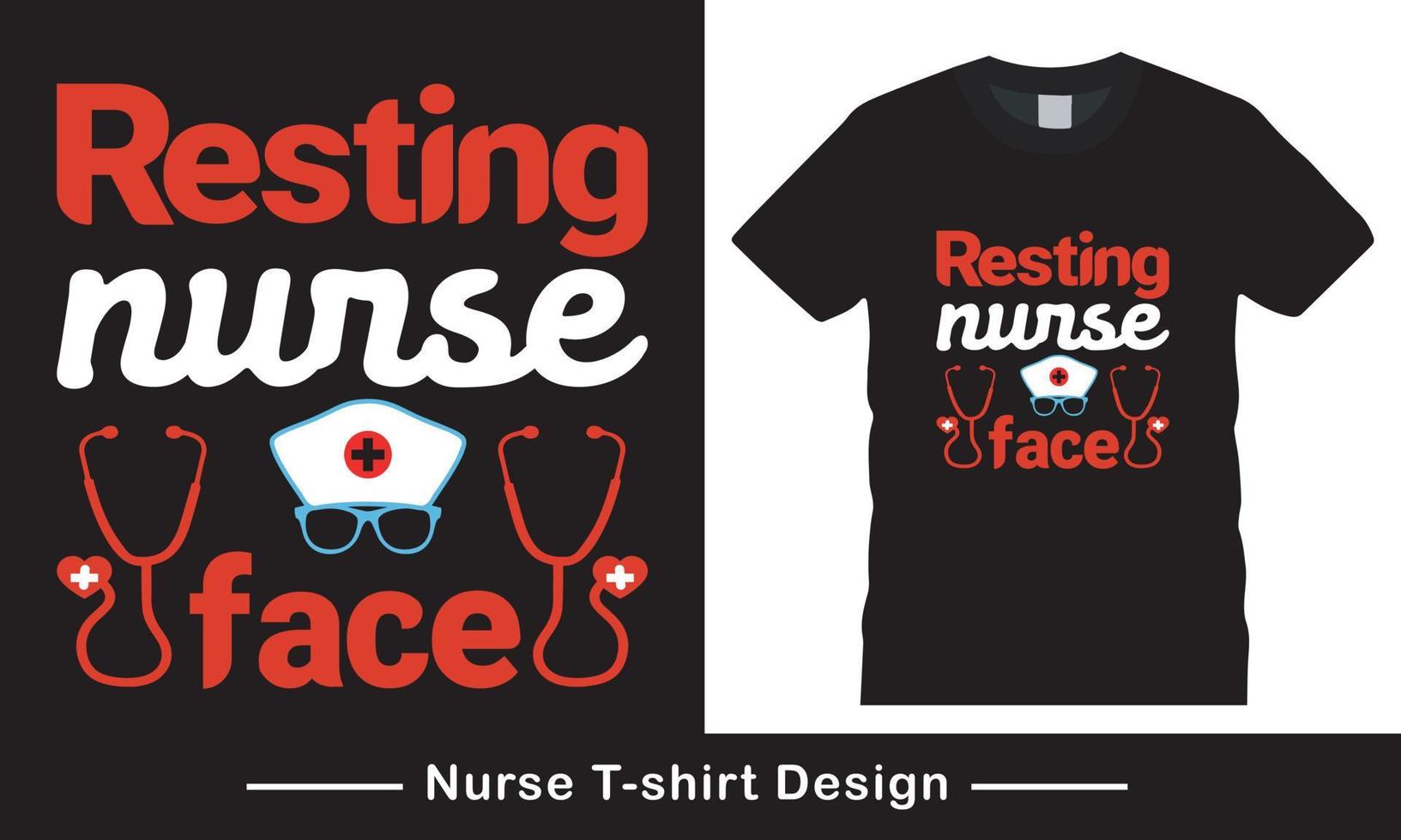 Nurse typography vector t shirt design template,