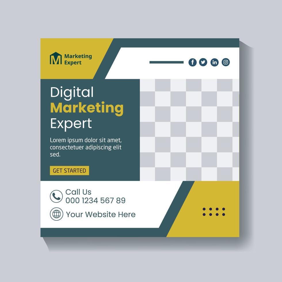 Digital marketing social media banner and web internet ads. vector