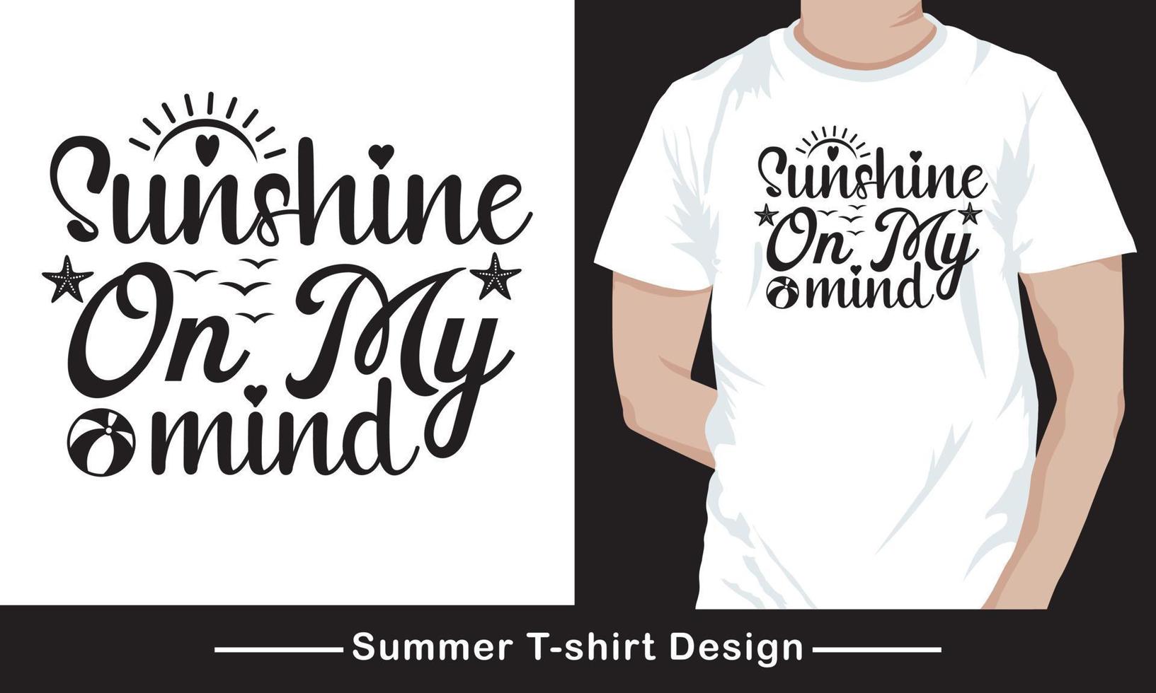 Summer t-shirt design, typography vector t shirt design file Free Vector