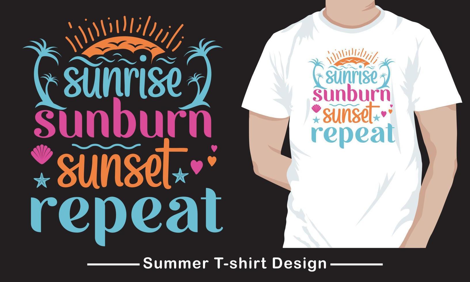 Summer t-shirt design, typography vector t shirt design file Free Vector