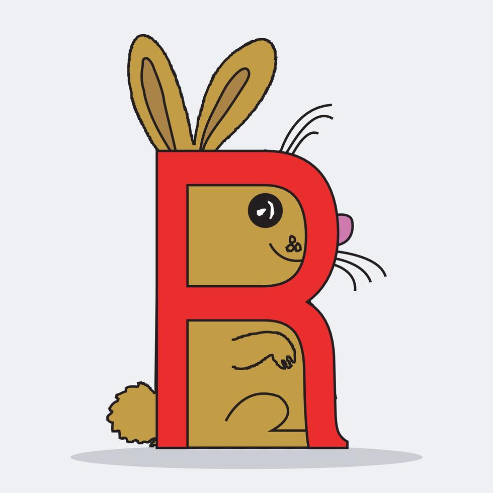 rabbit illustration Free Vector