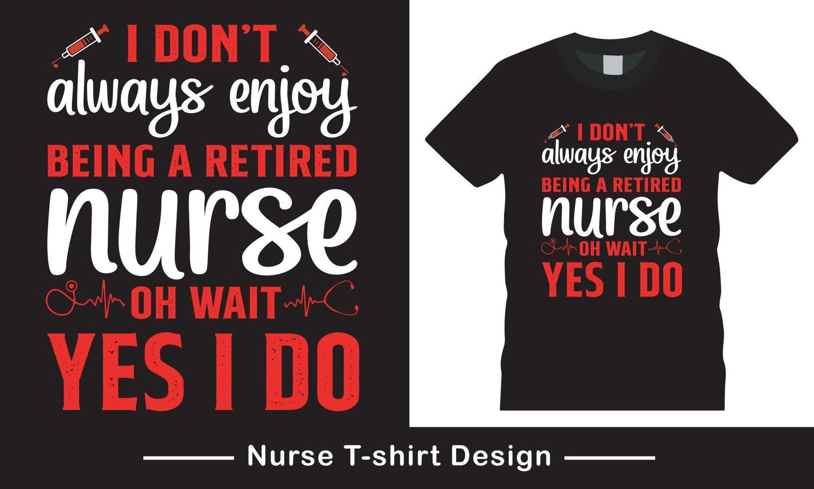 Nurse T shirt design, typography, vintage free Vector