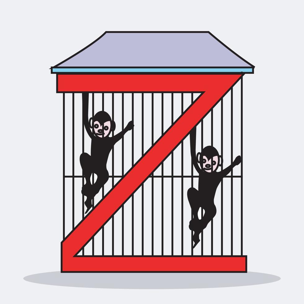 Zoo park without animals scene Free Vector