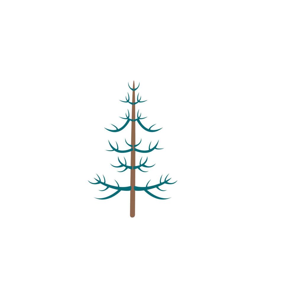 árbol de Navidad aislado sobre fondo blanco. vector