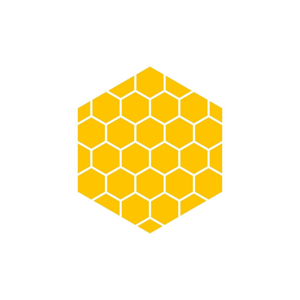 yellow honeycomb logo isolated on white background. vector