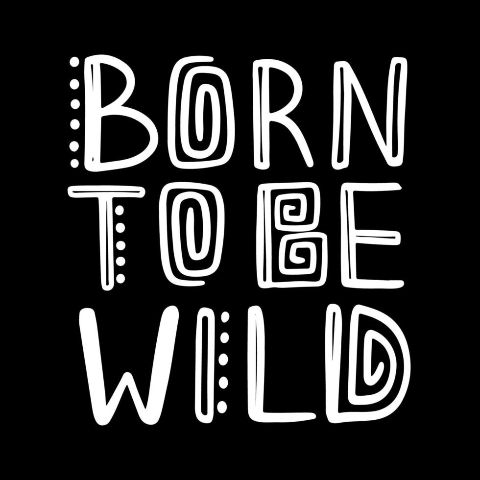 QUOTE BORN TO BE Handwriting Text Vector Illustration Set