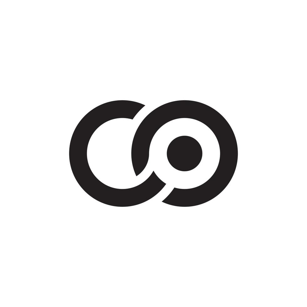 CO logo design vector illustration on white background.