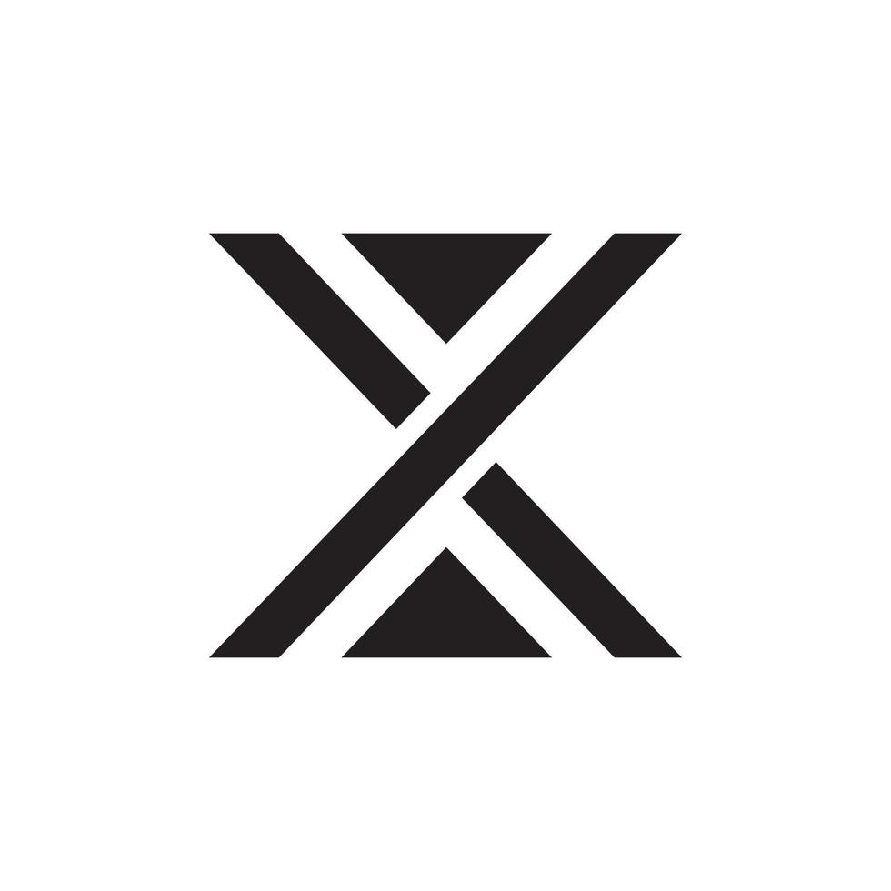 abstract line letter X logo design vector isolated on white background.
