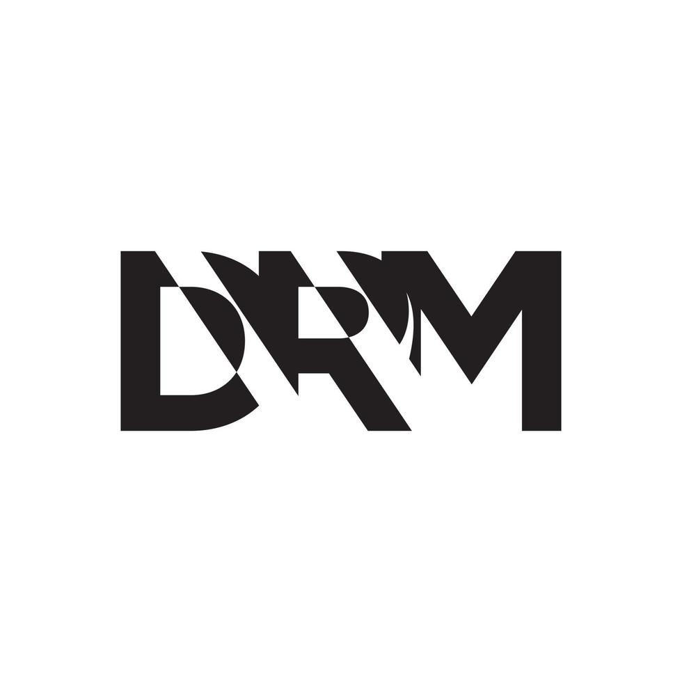 drm letra logo diseño concepto aislado en blanco antecedentes. vector