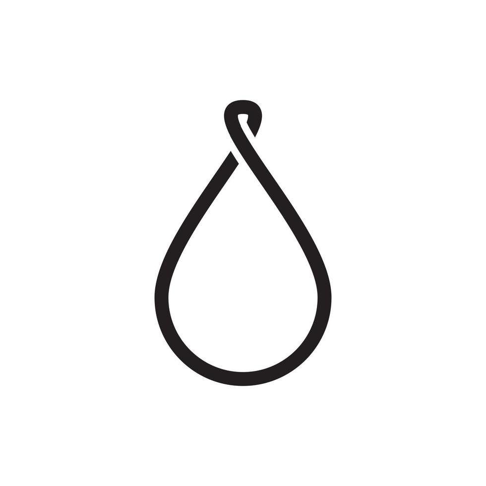 infinity water drop logo design concept on white background. vector