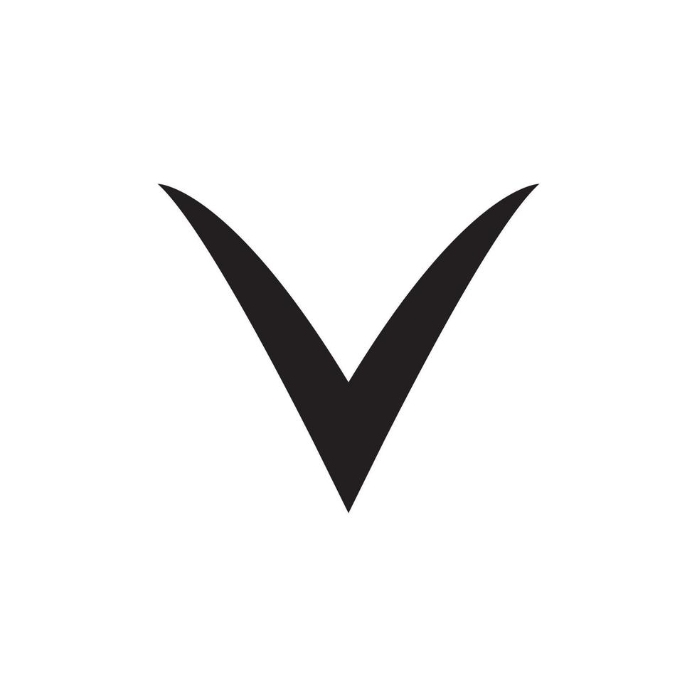 abstract letter V logo simple concept isolated on white background. vector