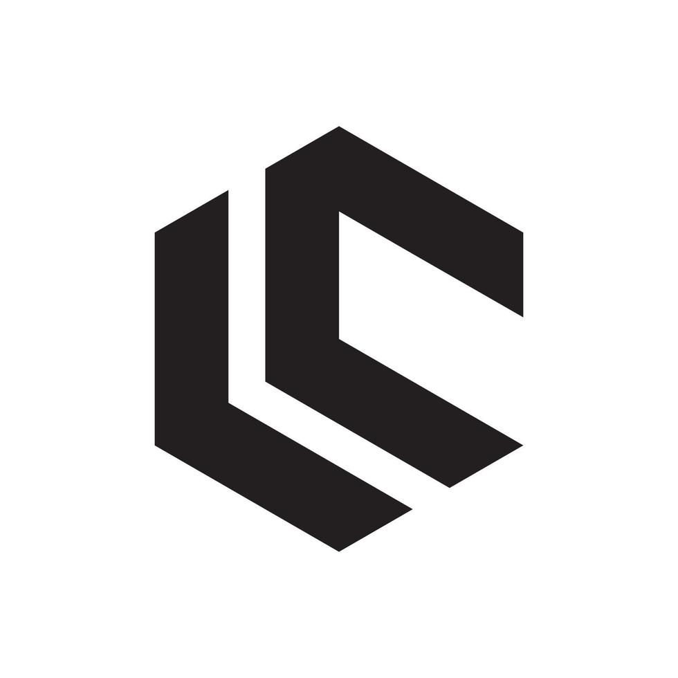 abstract letter LC logo design vector on white background. 20432549