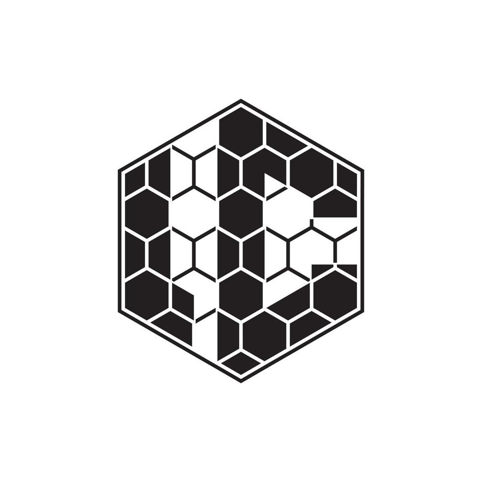 letter LC hexagonal logo design vector isolated on white background.