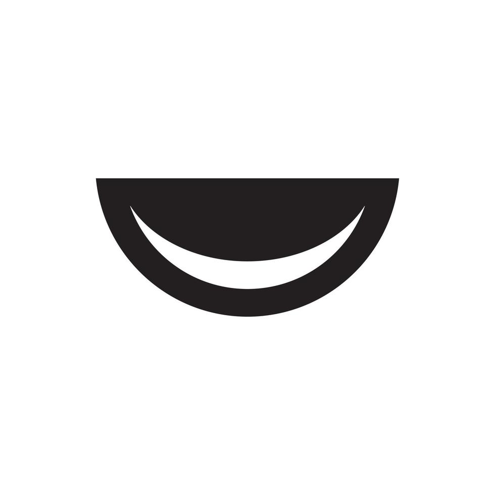 abstract smile logo design concept isolated on white background. vector