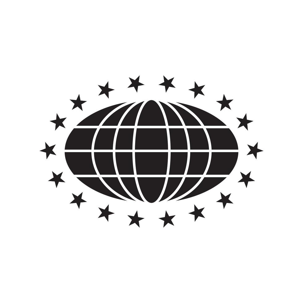 universe globe icon vector illustration isolated on white background