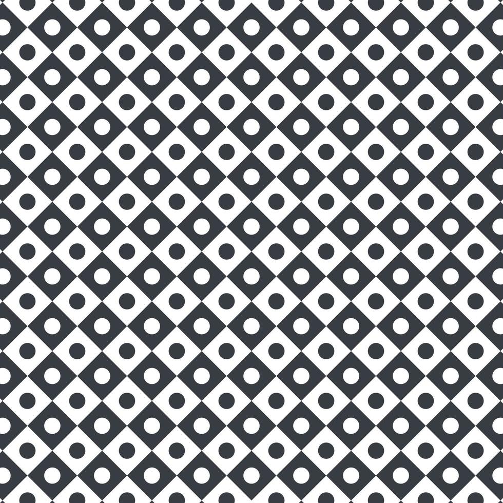 Seamless pattern Vector black and white cute square dot geometric square circle pattern white black color. Background mimimal table grid retro concept wallpaper.