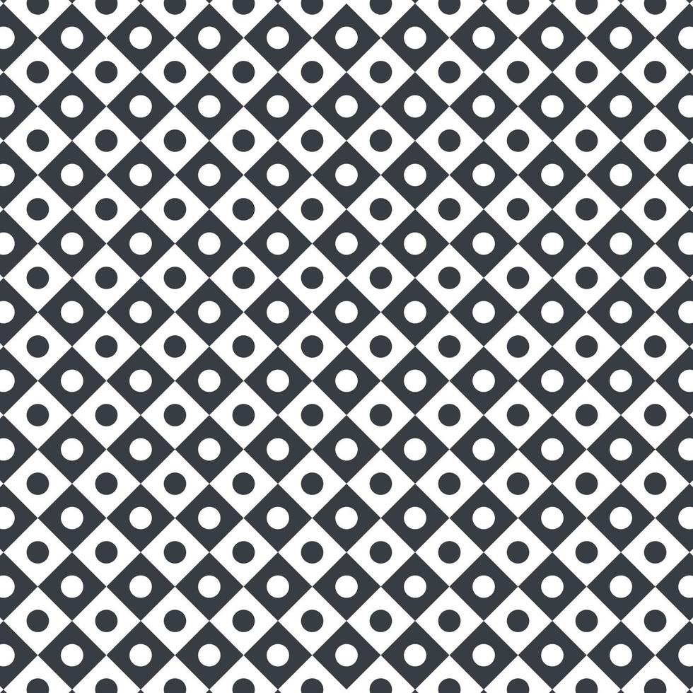 Seamless pattern Vector black and white cute square dot geometric square circle pattern white black color. Background mimimal table grid retro concept wallpaper.