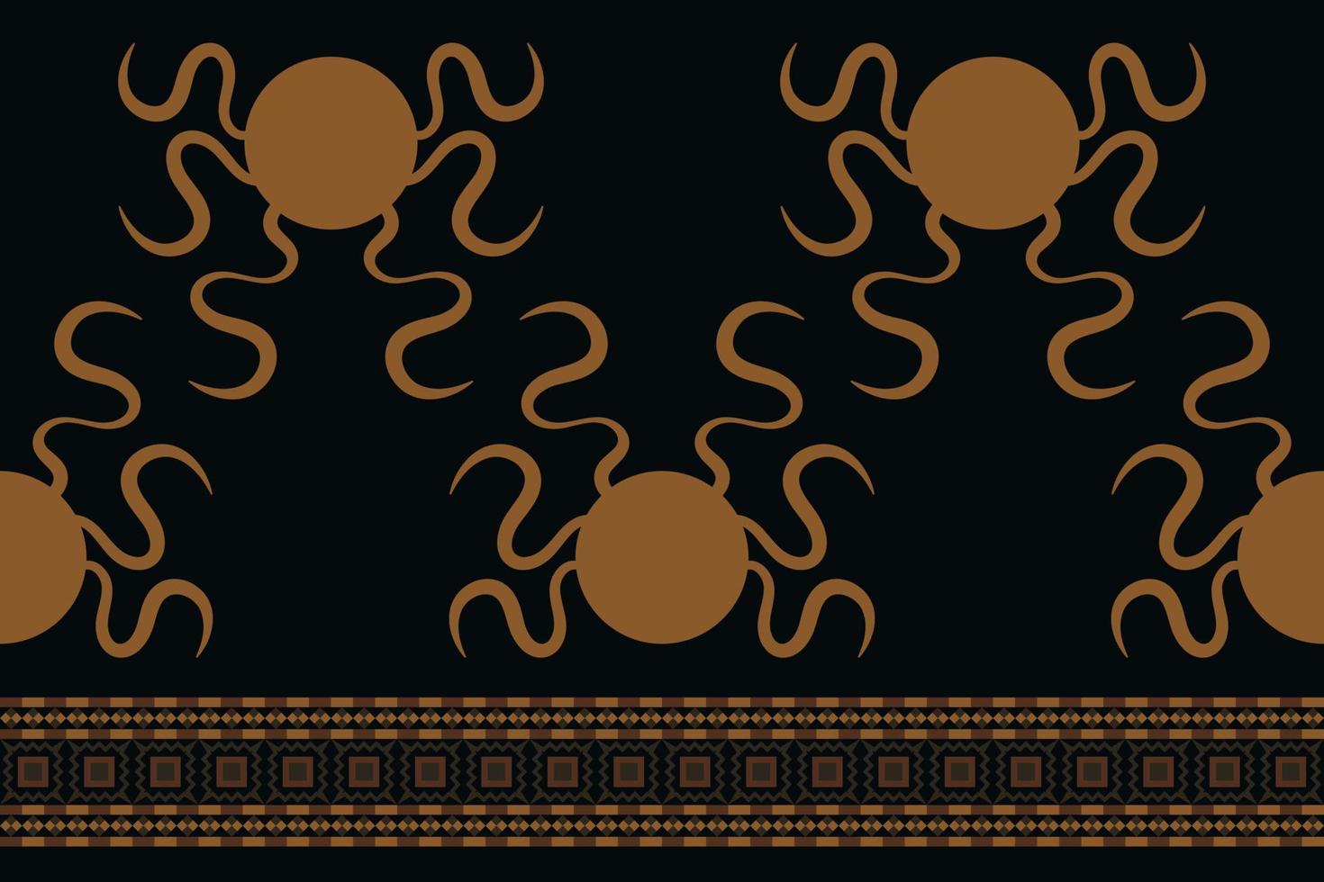 Ethnic fabric pattern geometric style. Sarong Aztec Ethnic oriental pattern traditional dark black background. Abstract,vector,illustration. use for texture,clothing,wrapping,decoration,carpet. vector