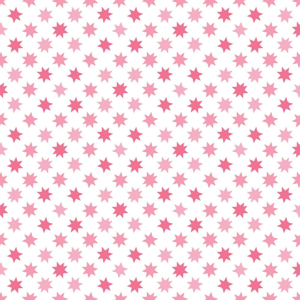 Seamless cute lovely pattern Vector lovely cute geometric star pattern valentines pink pastel color. White background design mimimal party love velentine day wallpaper.