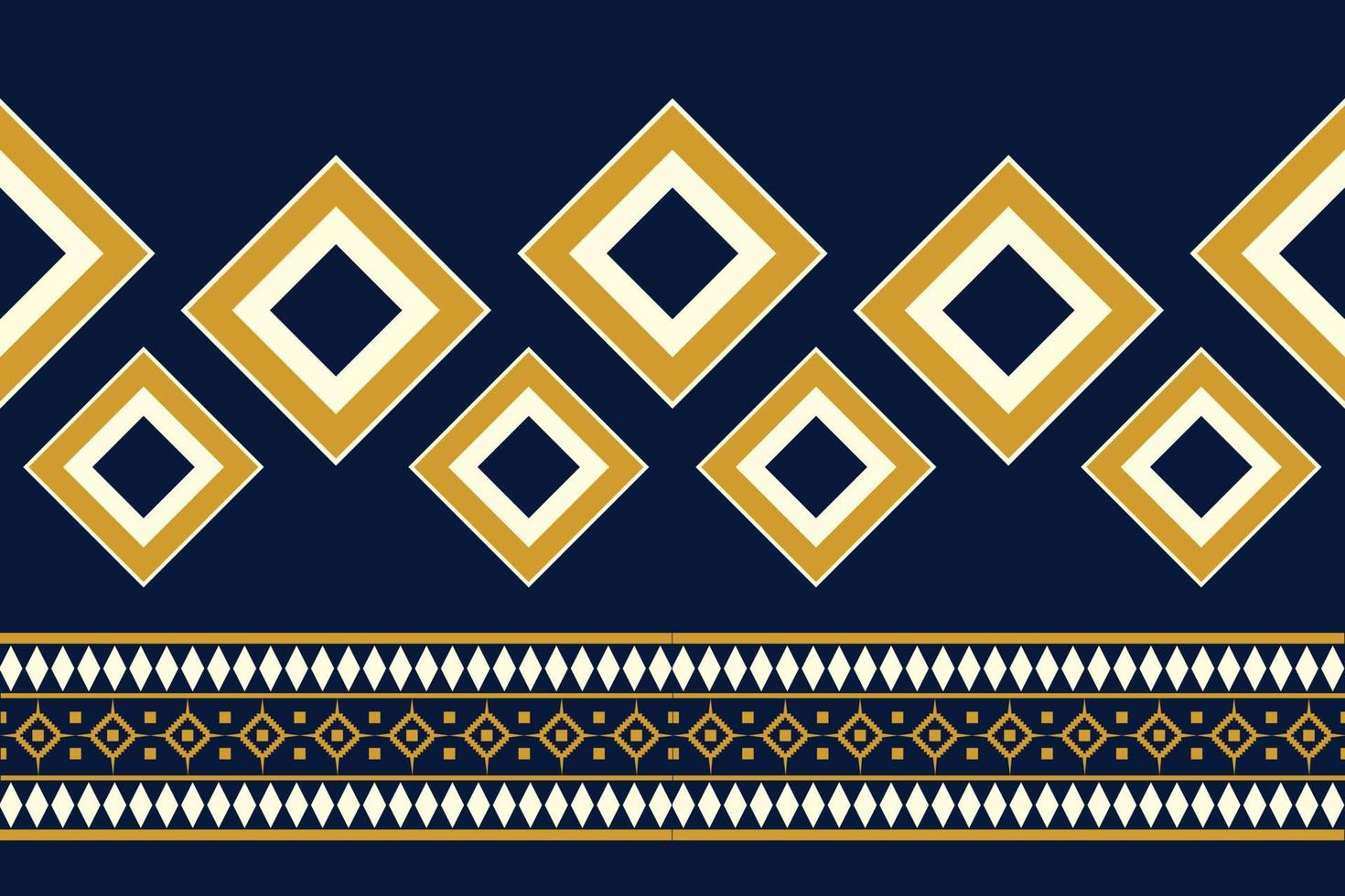 Ethnic fabric pattern geometric style. Sarong Aztec Ethnic oriental pattern traditional Dark navy blue background. Abstract,vector,illustration. Use for texture,clothing,wrapping,decoration,carpet. vector